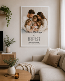 Personalisierte Bilder mit Ihrem Foto und Ihren Koordinaten