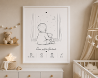 Personalisiertes Kindersilhouette im Rahmen